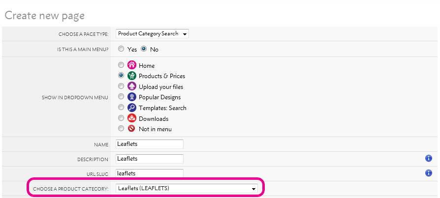 Select Product Type