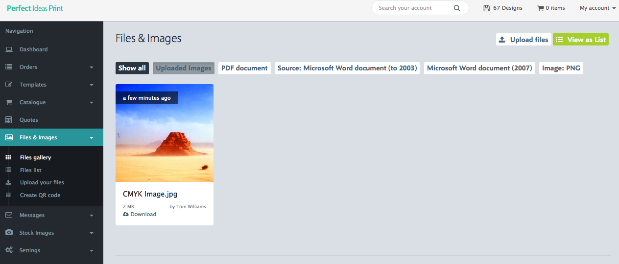 File Only Images Files for Production > Supplied Files | w3pedia